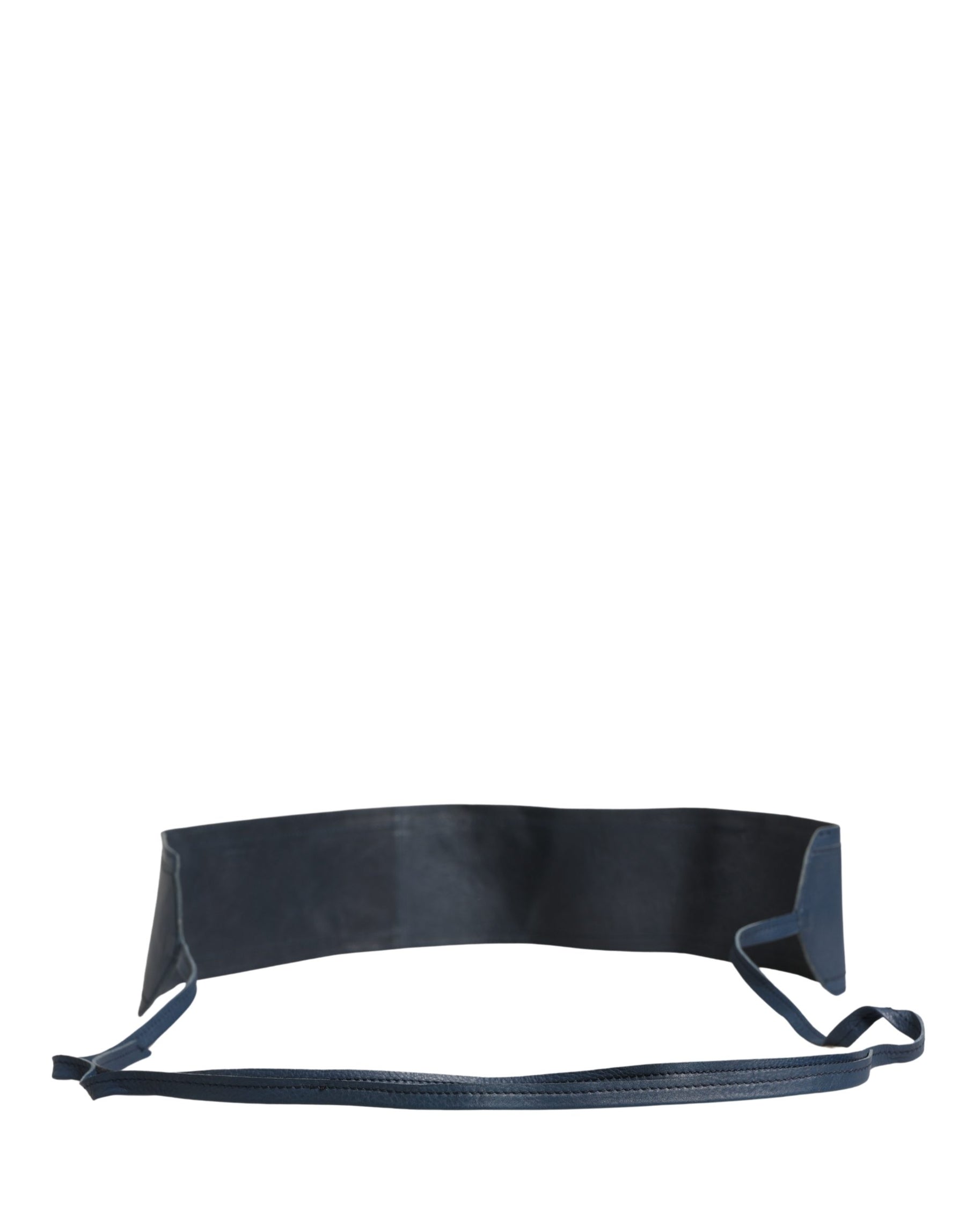 Ermanno Scervino Blue Leather Wide Waist Women Cintura Belt | Regal Royce