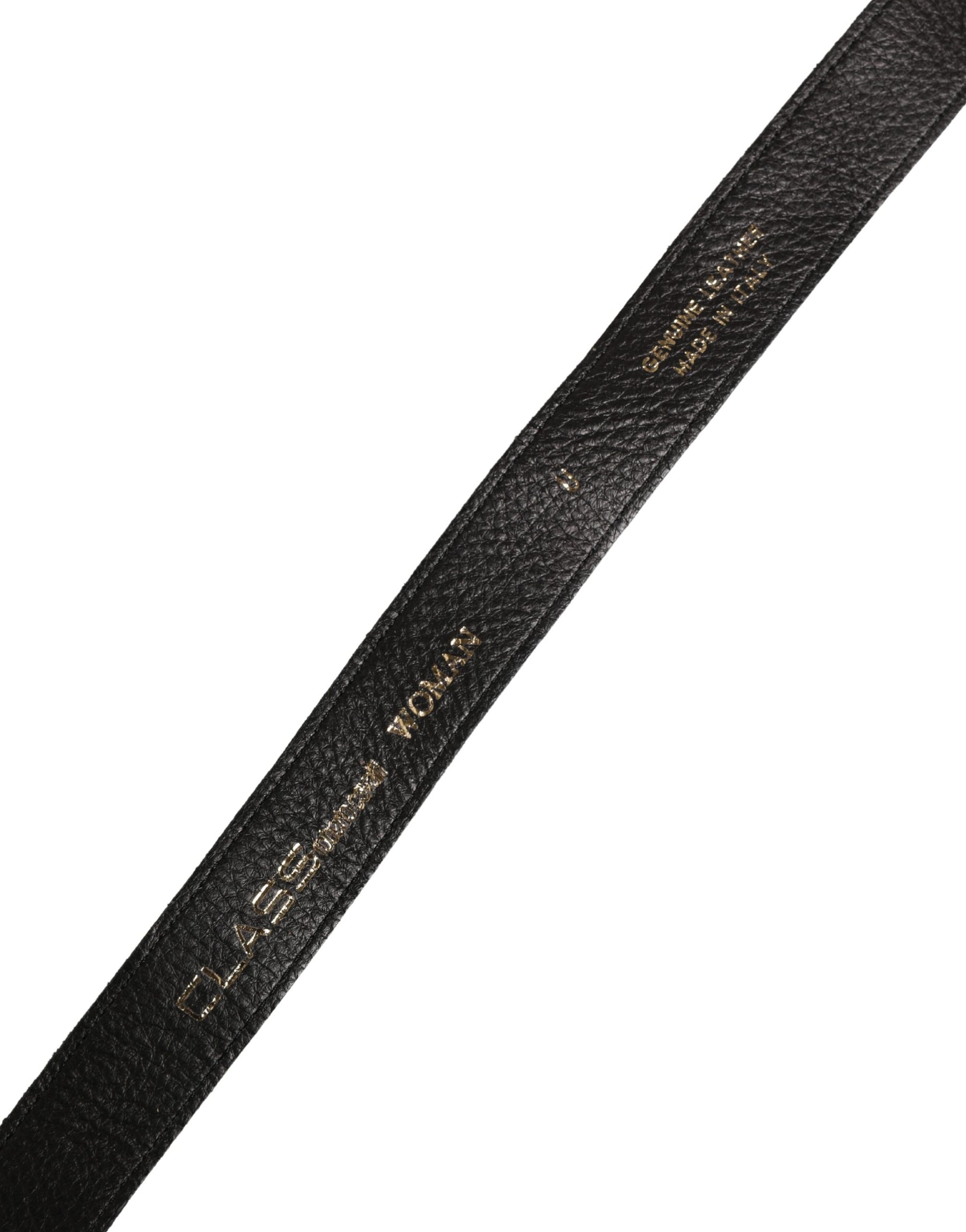 Cavalli Class Multicolor Floral Wide Waist Gold Metal Buckle Cintura Belt | Regal Royce