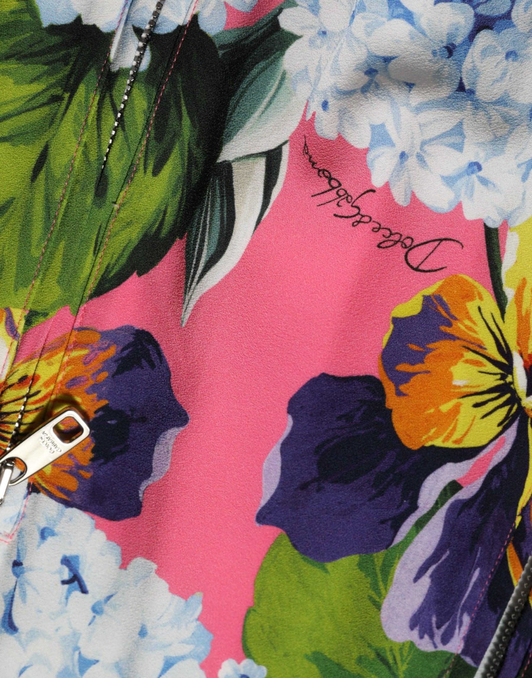 Dolce & Gabbana Multicolor Floral Print Zip Cardigan Jacket | Regal Royce