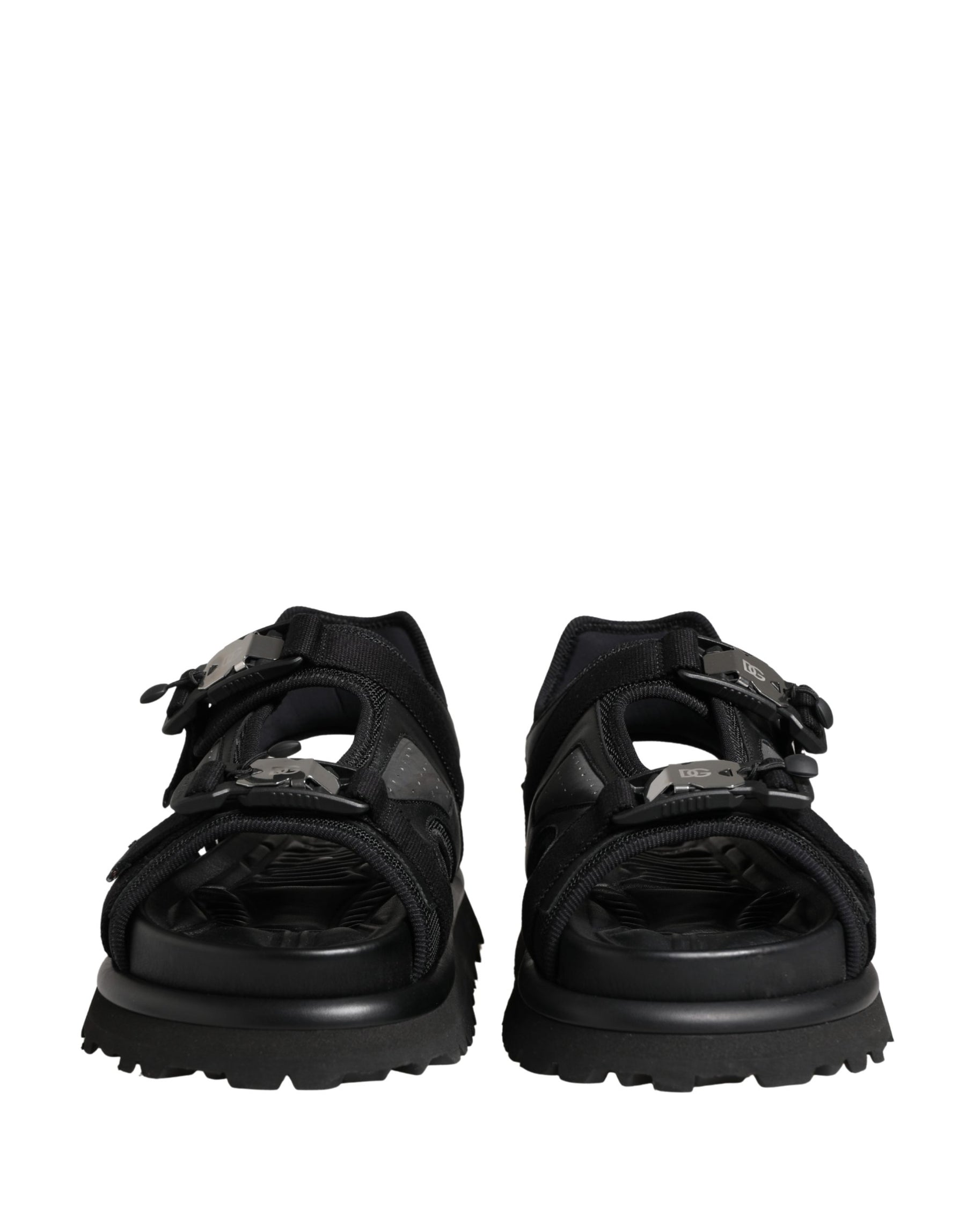 Dolce & Gabbana Black Logo Detailed Men Chunky Sandals Shoes | Regal Royce