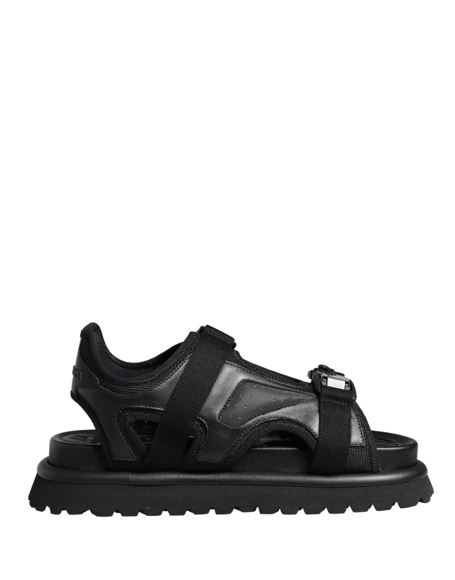 Dolce & Gabbana Black Logo Detailed Men Chunky Sandals Shoes | Regal Royce