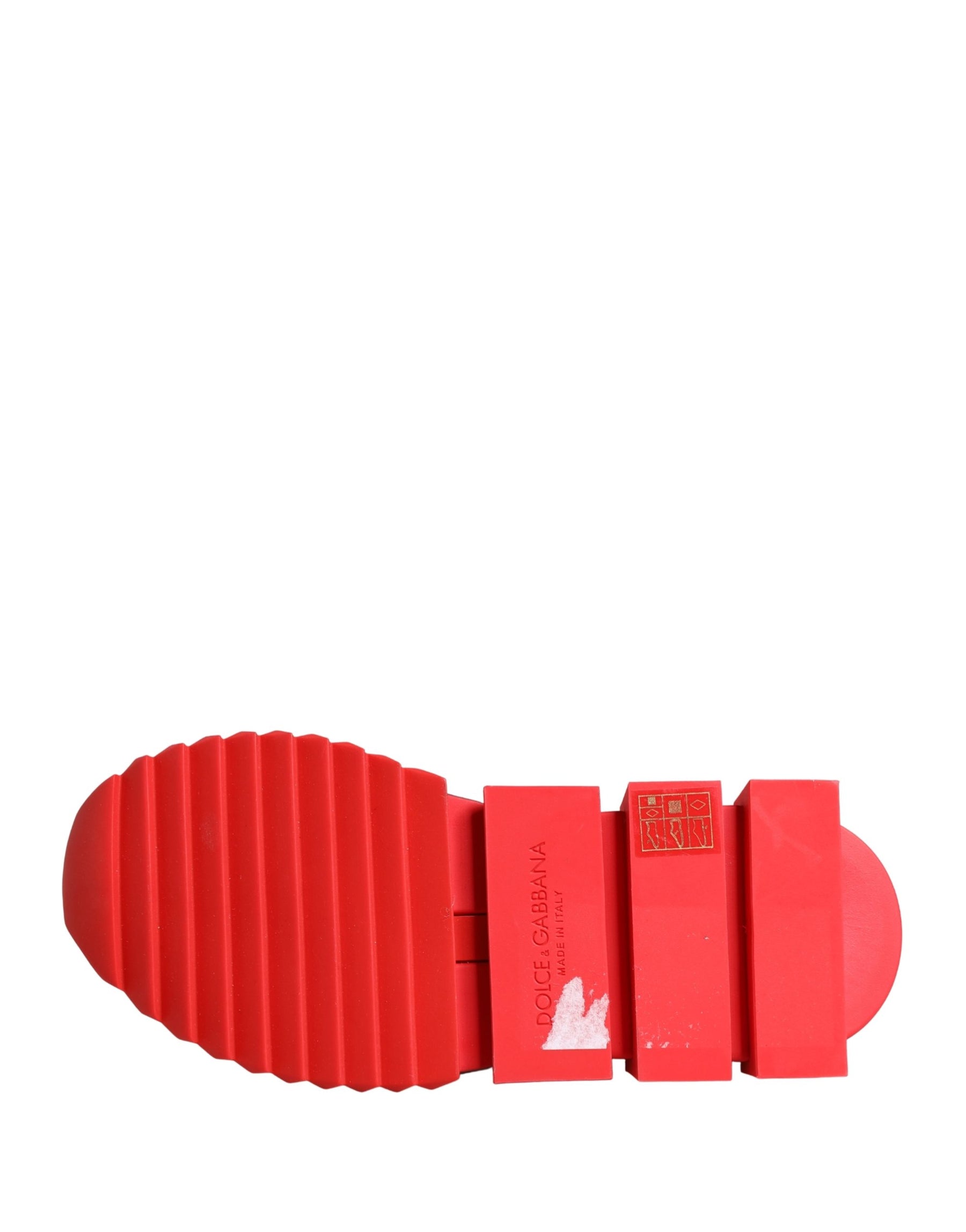 Dolce & Gabbana Red Black Sorrento Socks Sneakers Shoes | Regal Royce