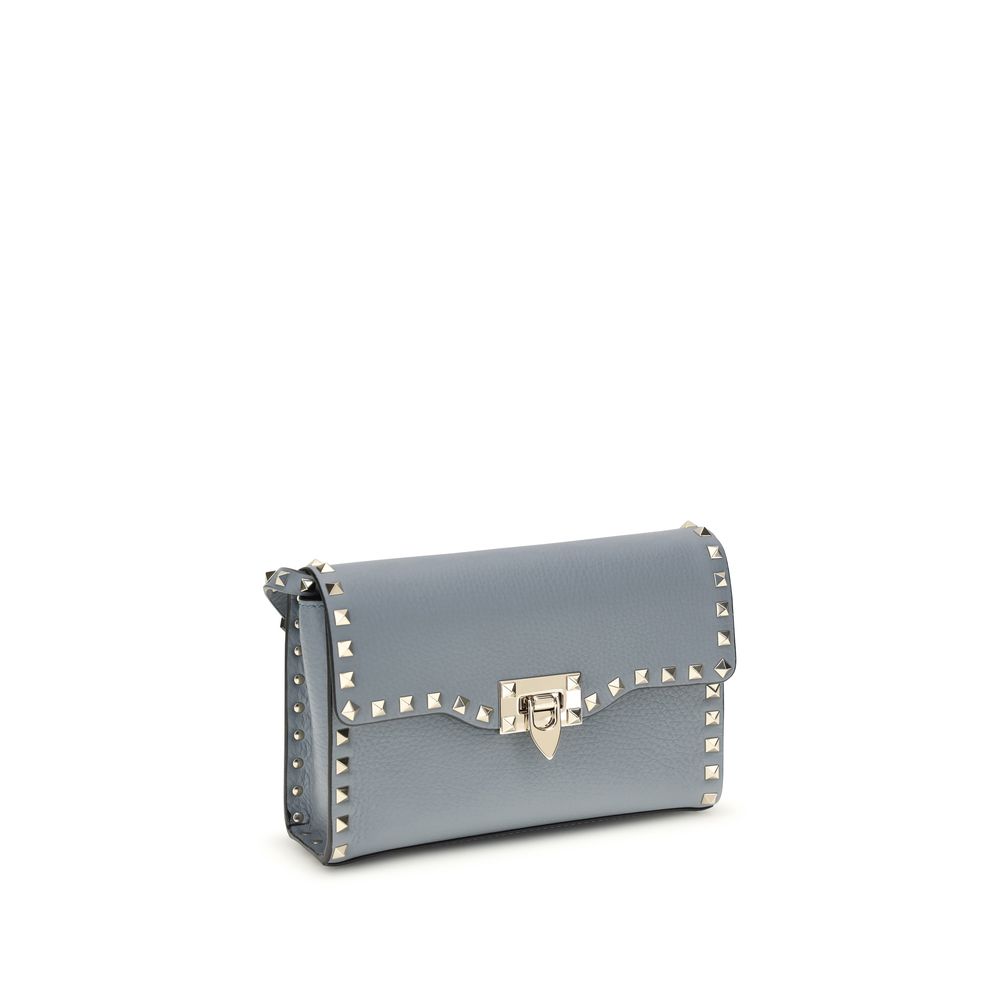Valentino Garavani Blue Calf Leather Bos Taurus Shoulder Bag | Regal Royce