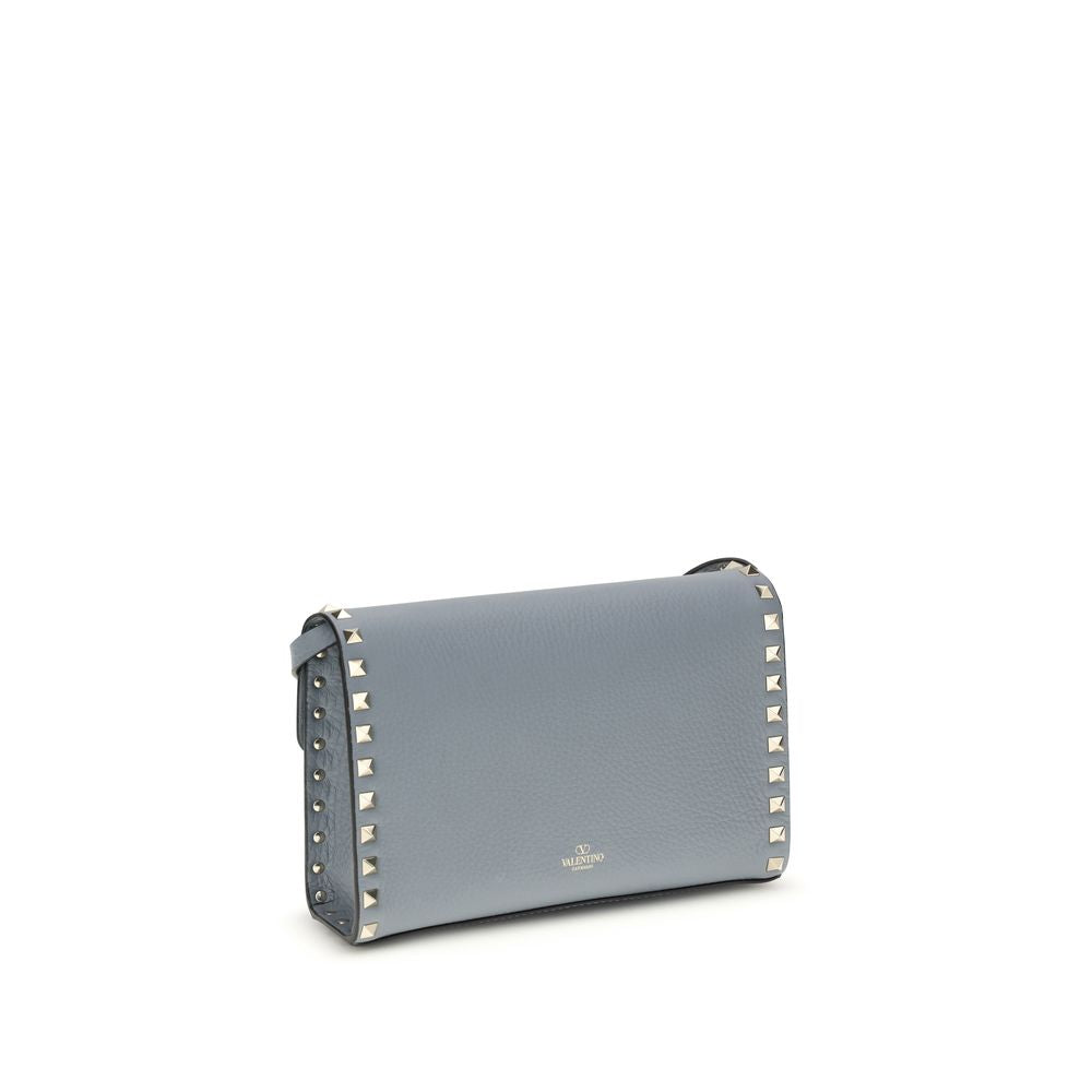 Valentino Garavani Blue Calf Leather Bos Taurus Shoulder Bag | Regal Royce
