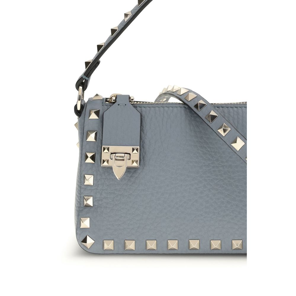 Valentino Garavani Blue Calf Leather Bos Taurus Shoulder Bag | Regal Royce
