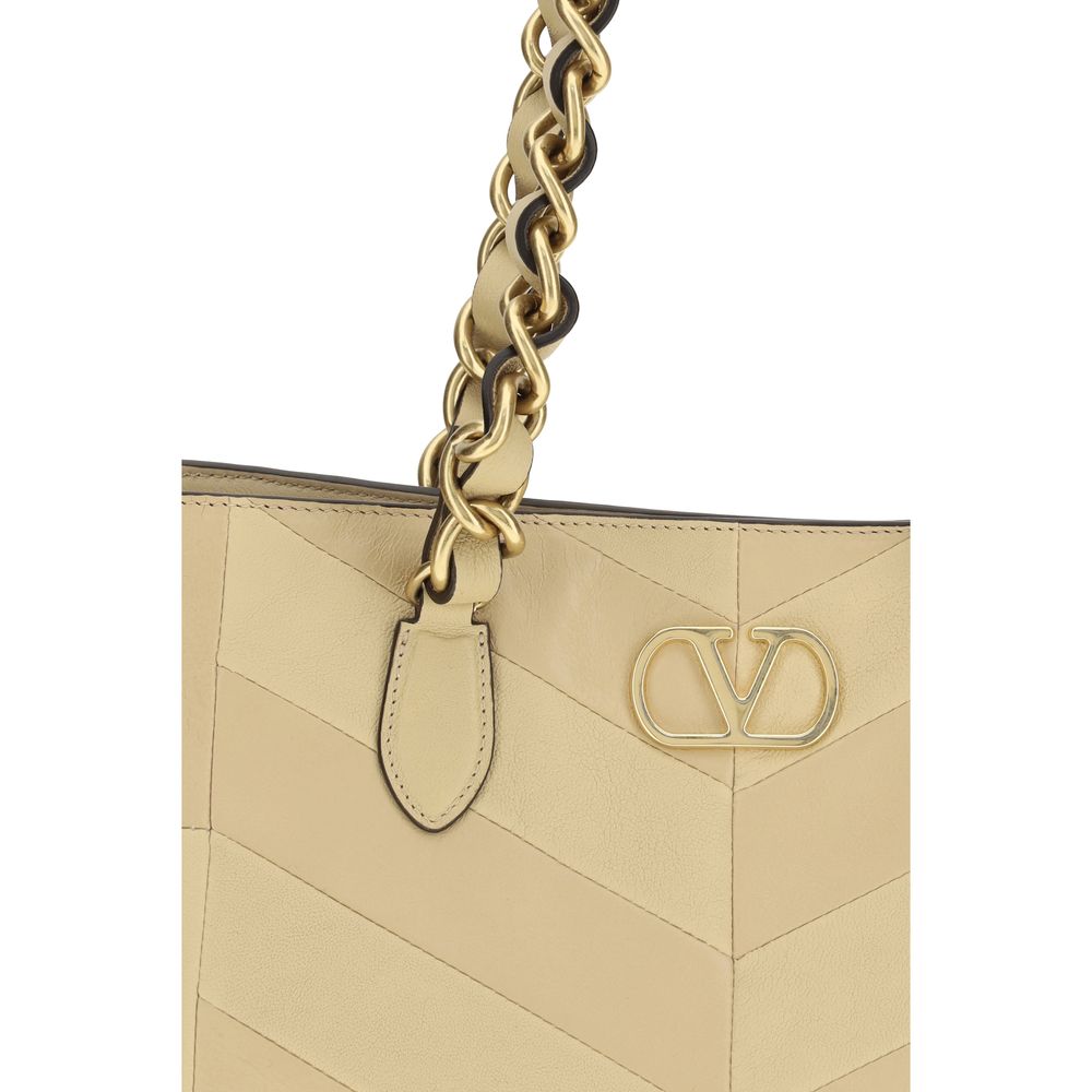 Valentino Garavani Gold Napa Leather / Calf Bos Taurus Shoulder Bag | Regal Royce