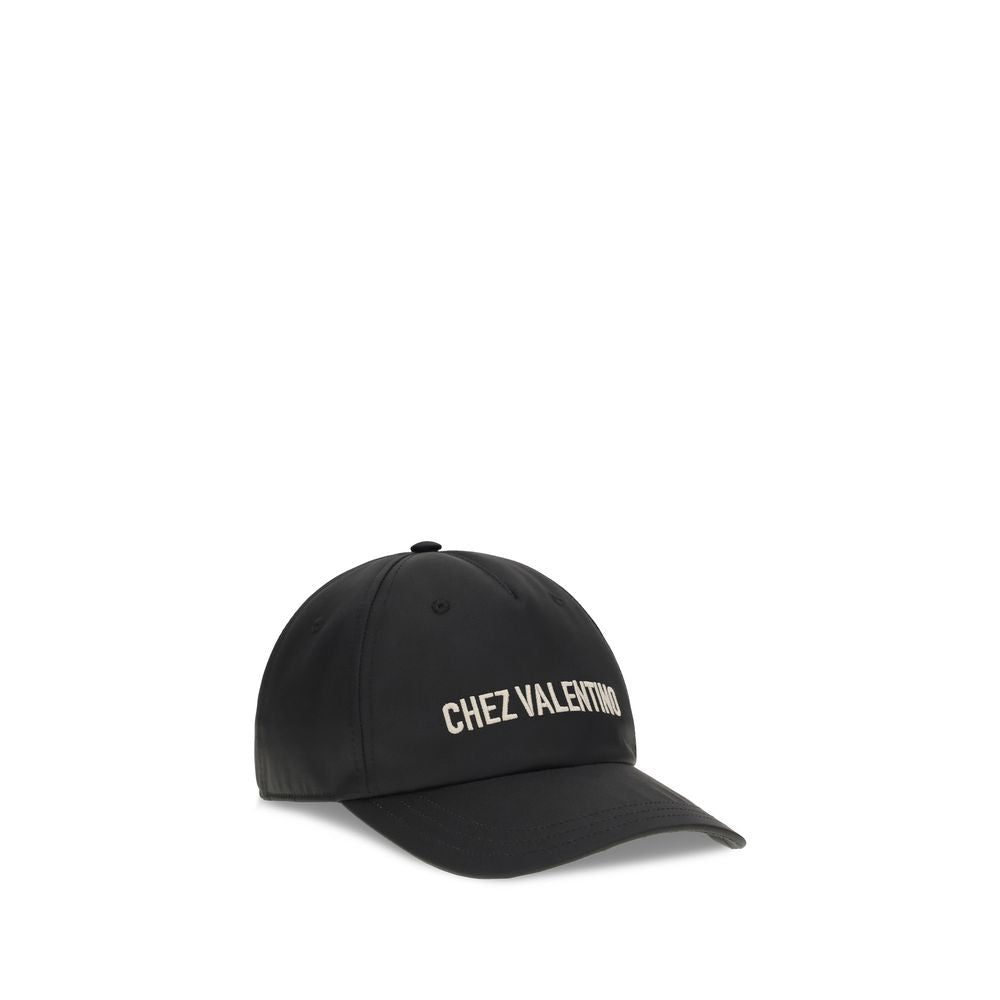 Valentino Garavani Black Cotton Cap (Baseball Hat) | Regal Royce