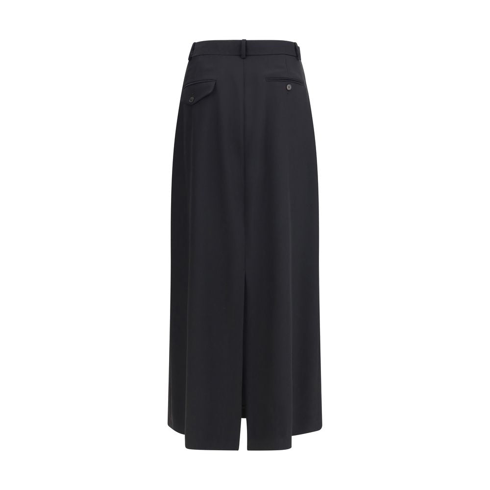 The Row Black Fleece Wool Long Skirt | Regal Royce