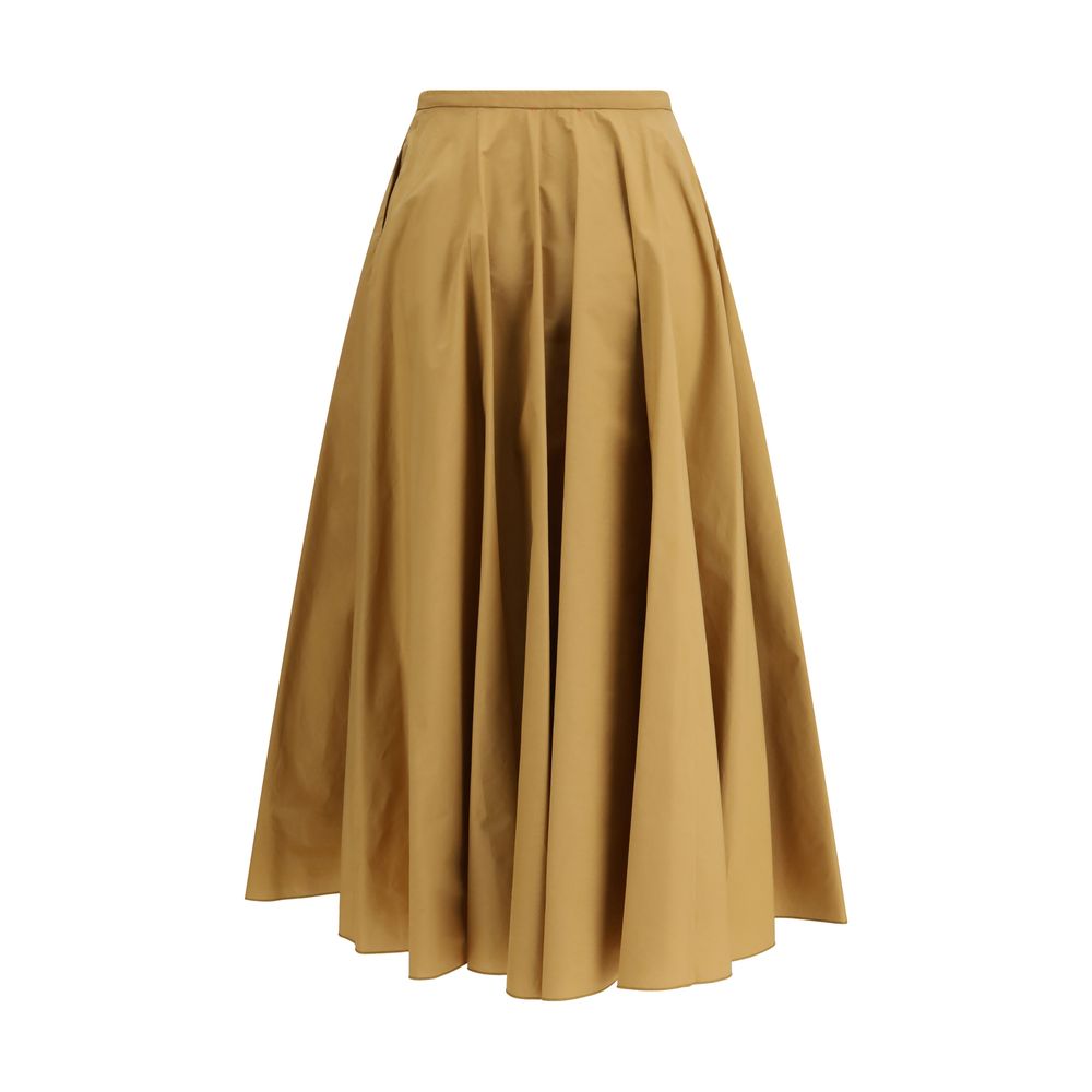 Forte_Forte Beige Cotton Long Skirt | Regal Royce