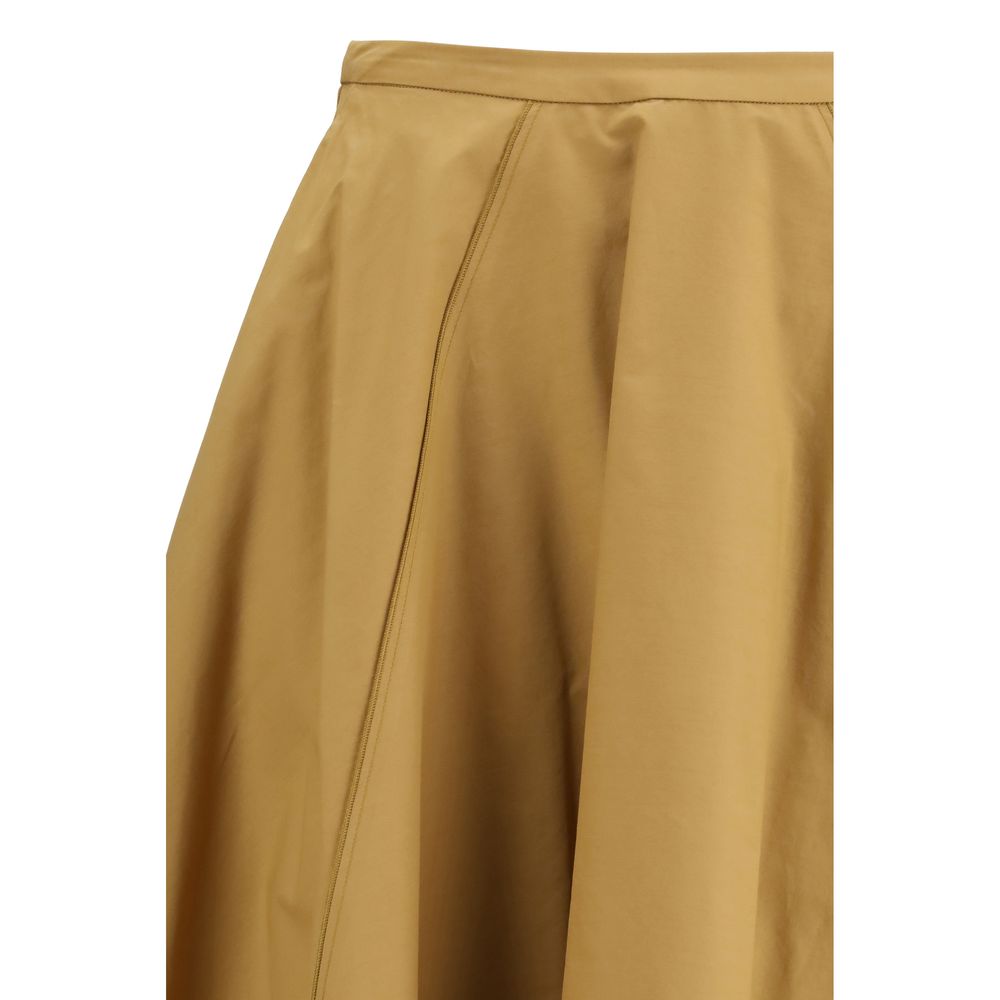 Forte_Forte Beige Cotton Long Skirt | Regal Royce