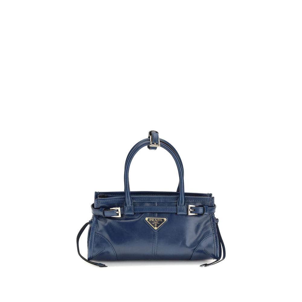 Prada Blue Calf Leather Bos Taurus Handbag | Regal Royce