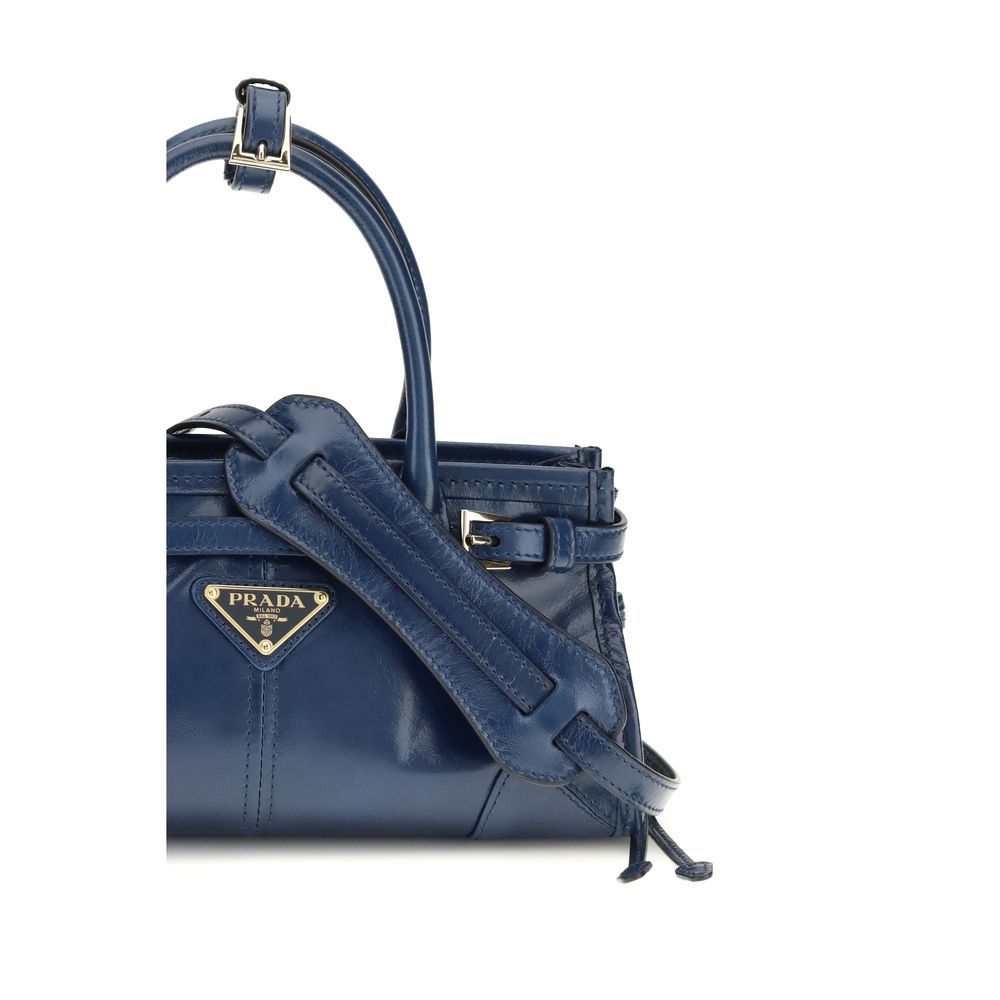 Prada Blue Calf Leather Bos Taurus Handbag | Regal Royce