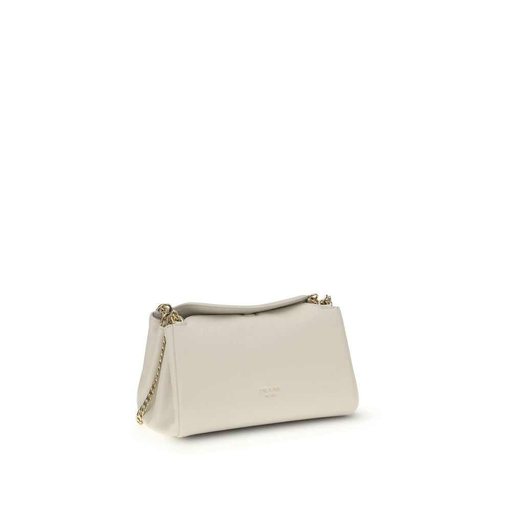 Prada White Calf Leather Bos Taurus Shoulder Bag | Regal Royce