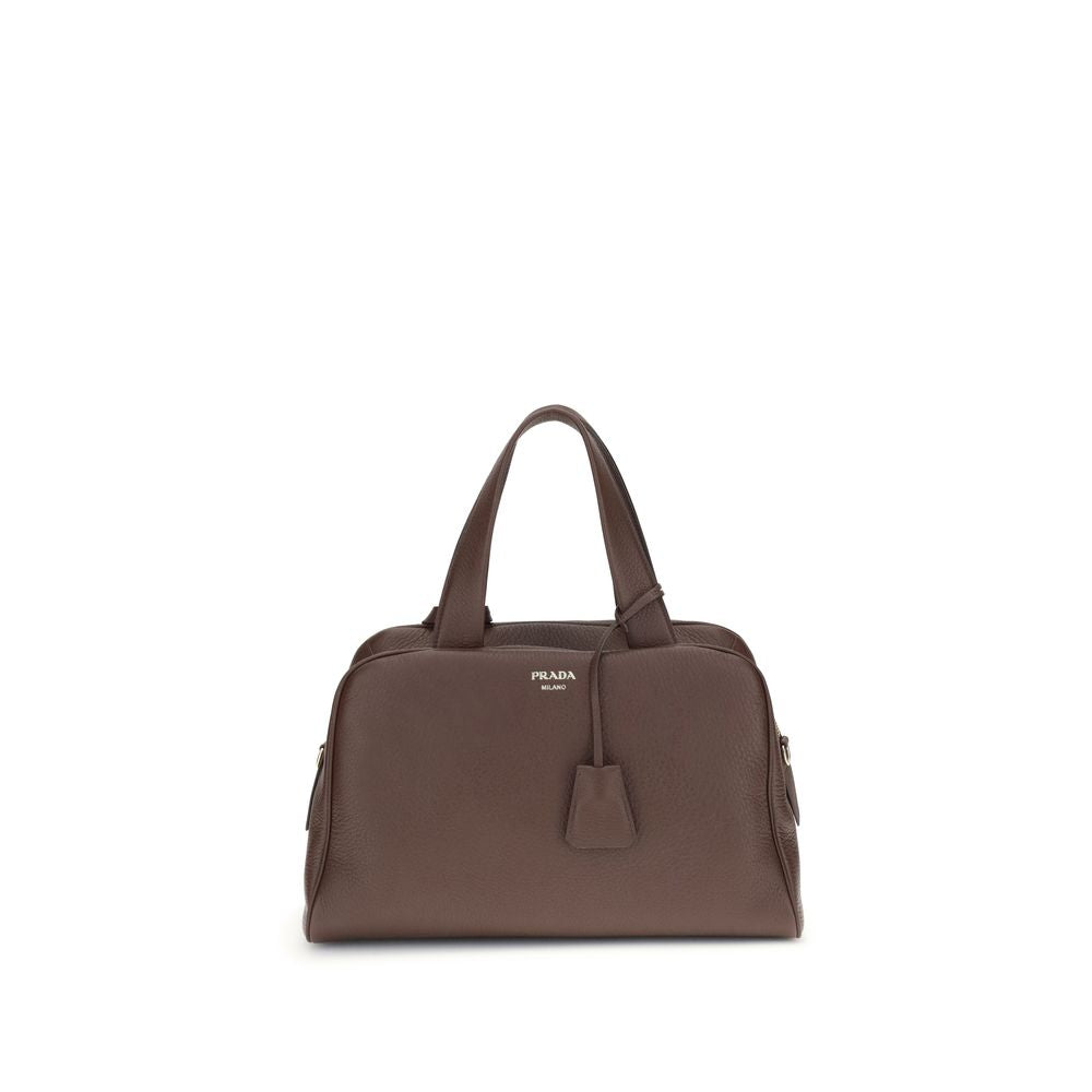 Prada Brown Calf Leather Bos Taurus Handbag | Regal Royce