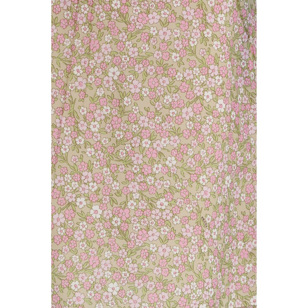 Prada Multicolor Nylon Midi Skirt | Regal Royce