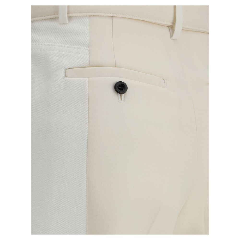 Sacai White Polyester Casual Pants | Regal Royce