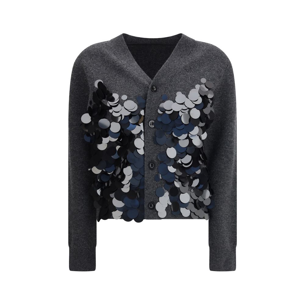 Sacai Gray Wool Cardigan | Regal Royce