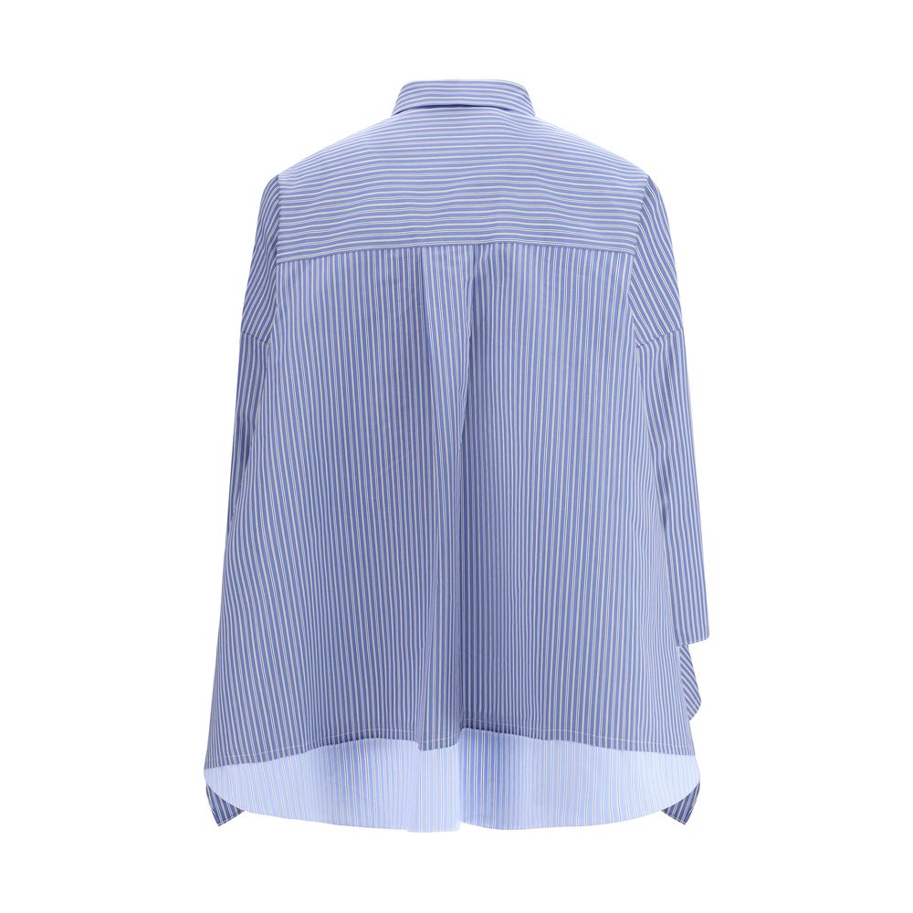 Sacai Blue Cotton Pattern Shirt | Regal Royce