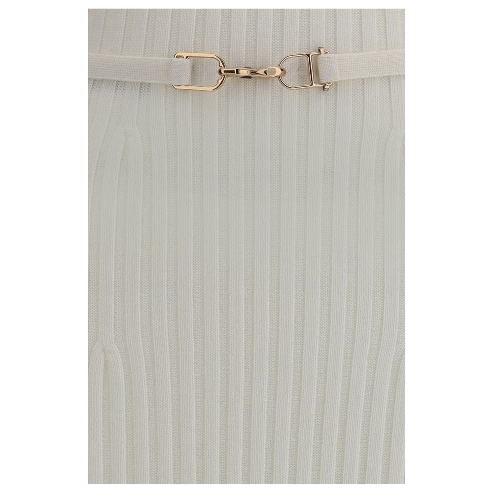 Gabriela Hearst White Wool Casual Dress | Regal Royce