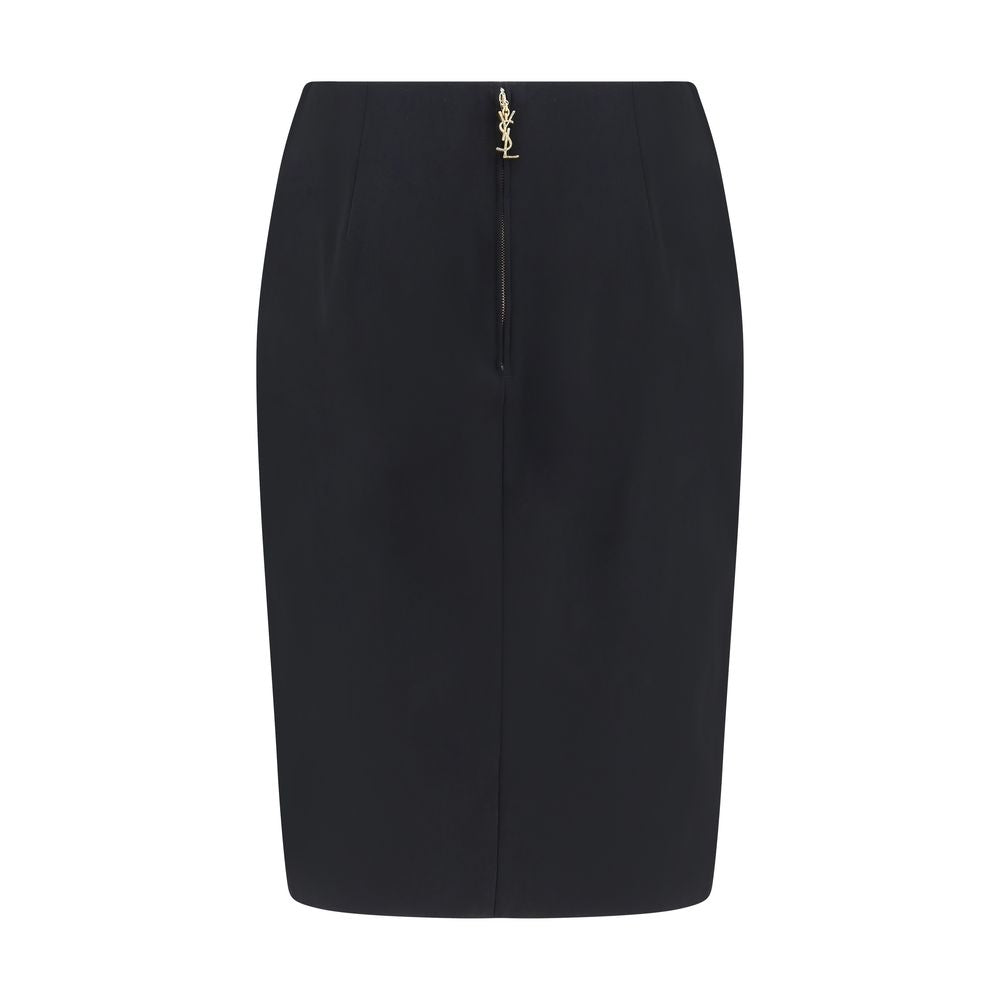 Saint Laurent Black Viscose Skirt | Regal Royce