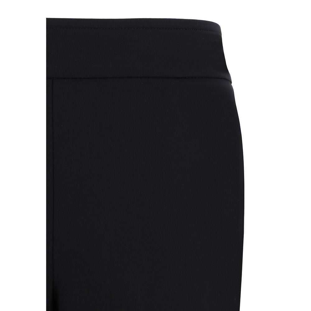 Avenue Montaigne Black Elastane Flared Pants | Regal Royce