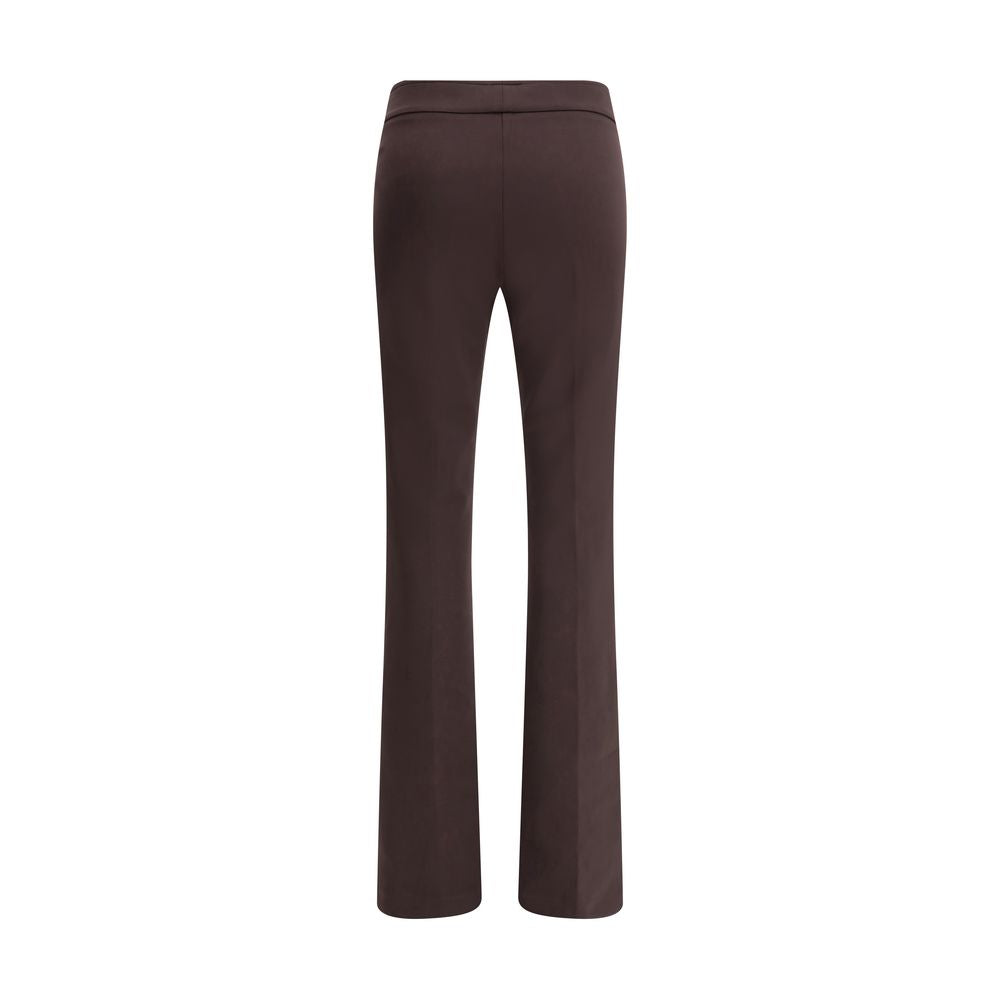 Avenue Montaigne Brown Elastane Flared Pants | Regal Royce