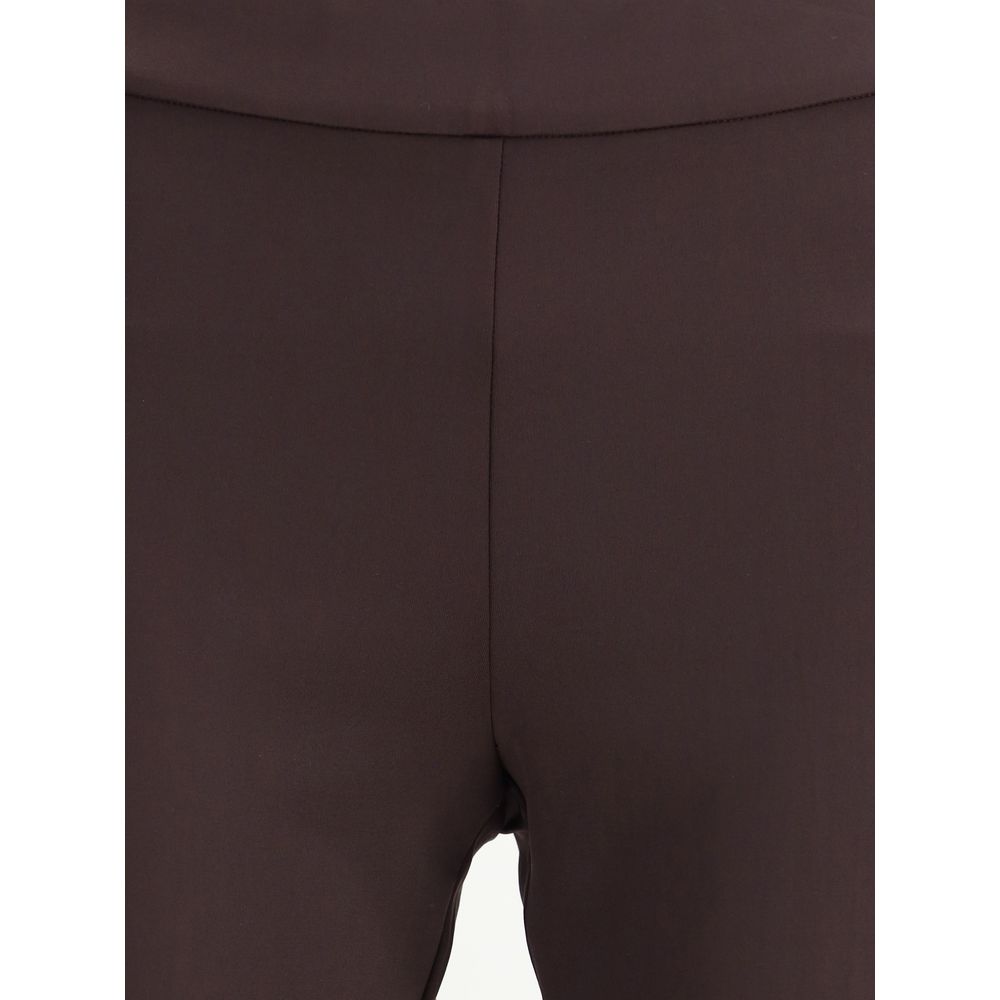 Avenue Montaigne Brown Elastane Flared Pants | Regal Royce