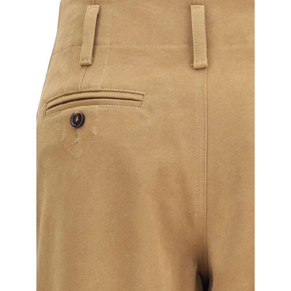 Chloé Beige Cotton Casual Pants | Regal Royce