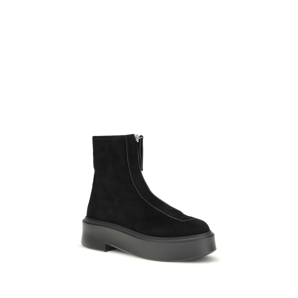 The Row Black Rubber Ankle Boots | Regal Royce