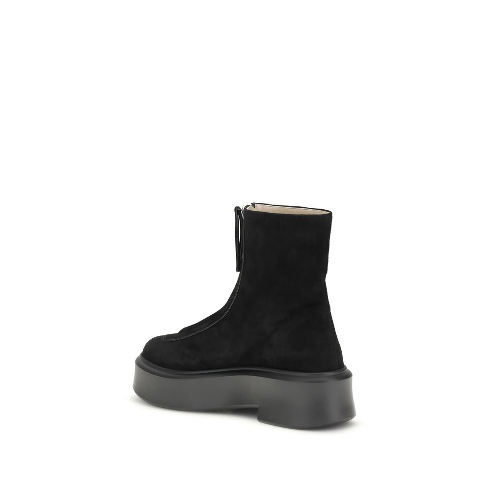 The Row Black Rubber Ankle Boots | Regal Royce