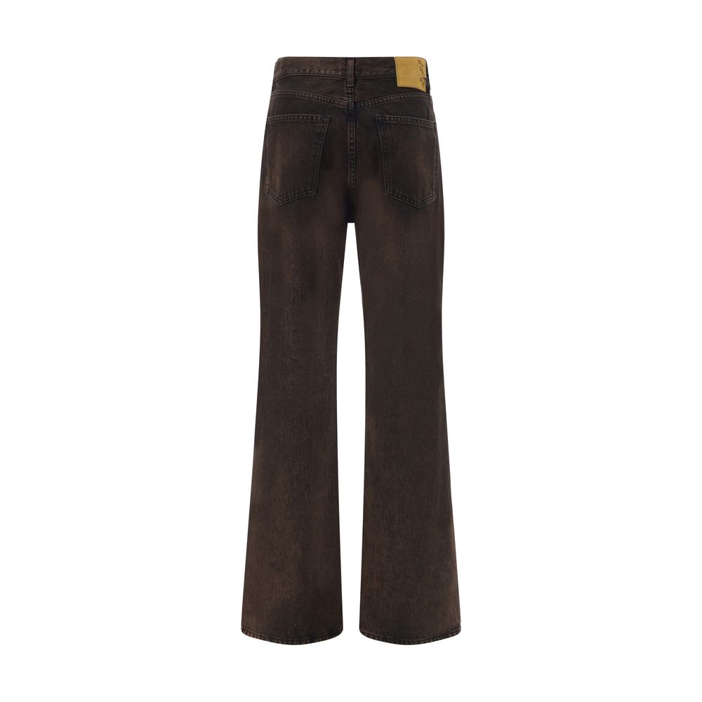 Haikure Brown Cotton Relaxed Fit Jeans | Regal Royce