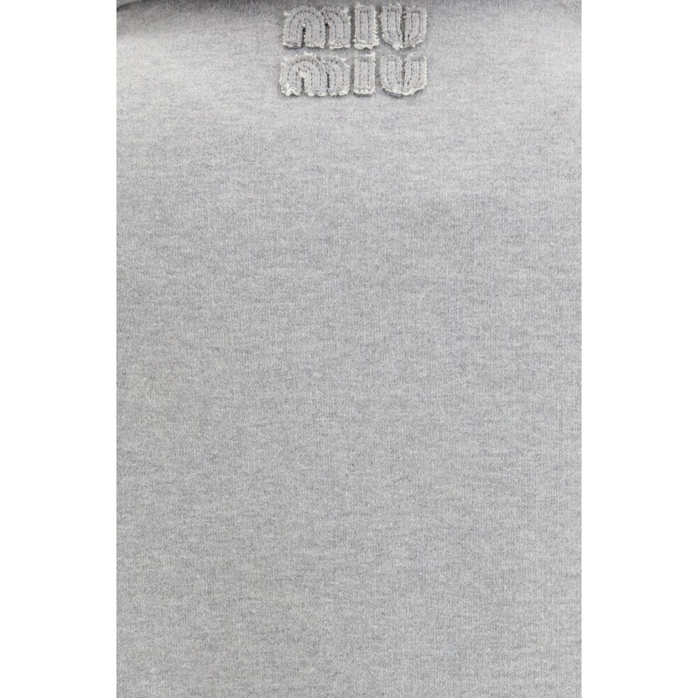 Miu Miu Gray Cotton Sweatshirt | Regal Royce