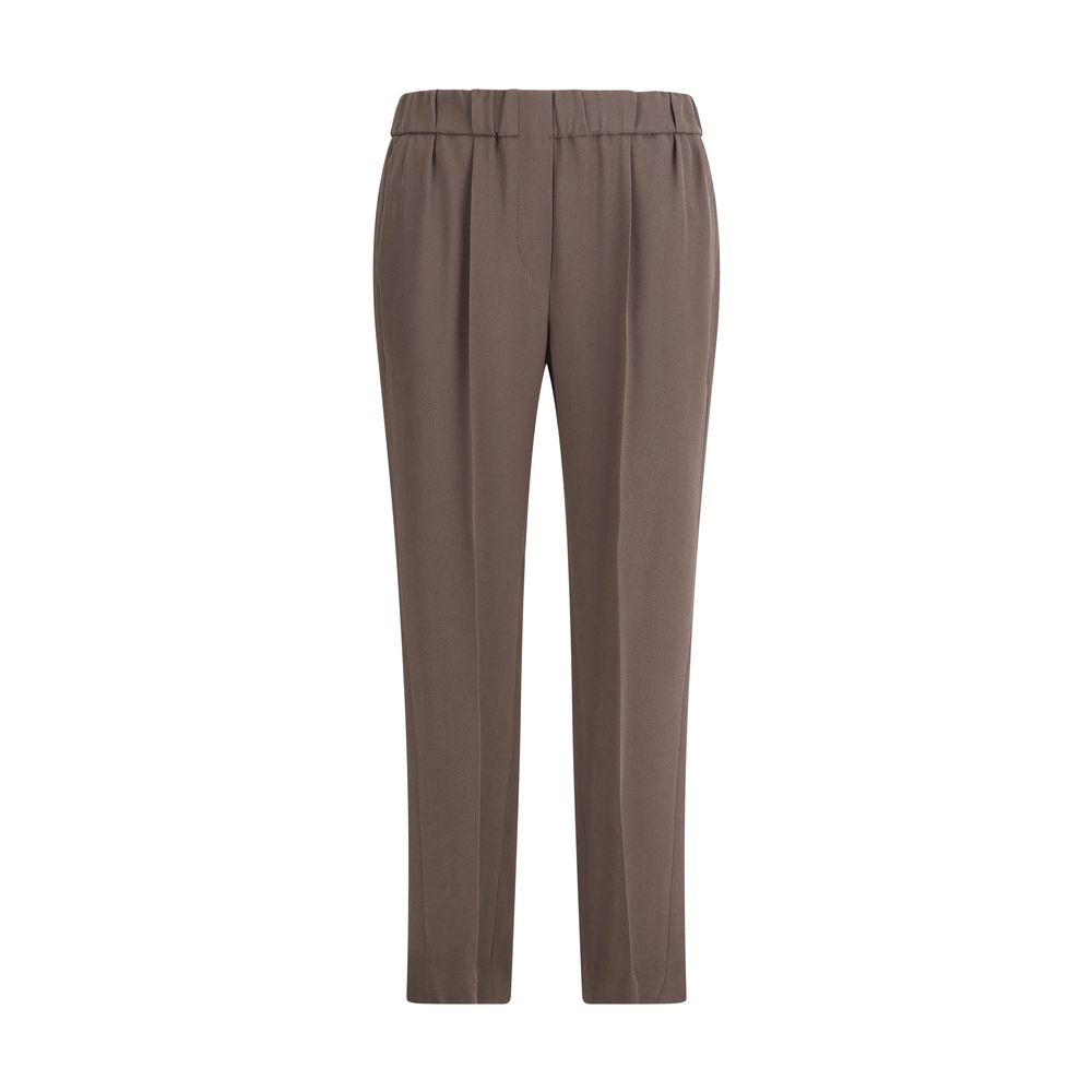 Brunello Cucinelli Gray Acetate Casual Pants | Regal Royce