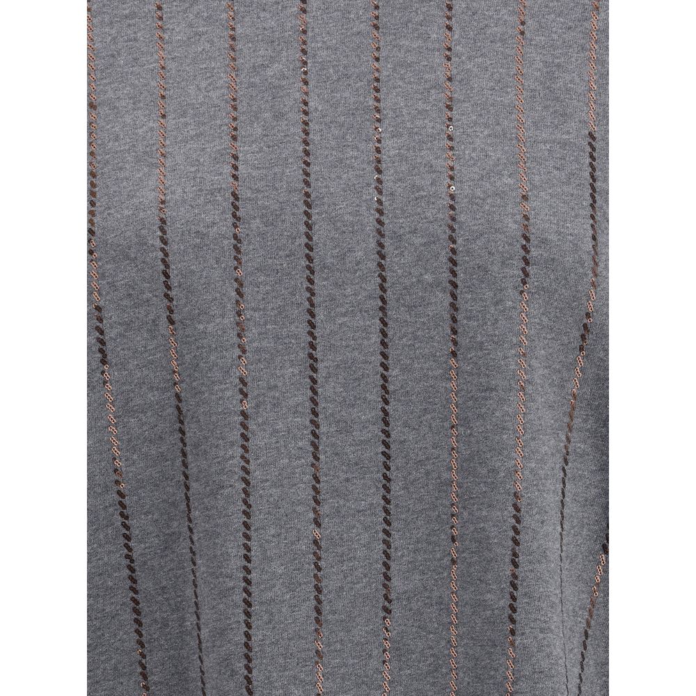 Brunello Cucinelli Gray Cotton Sweatshirt | Regal Royce