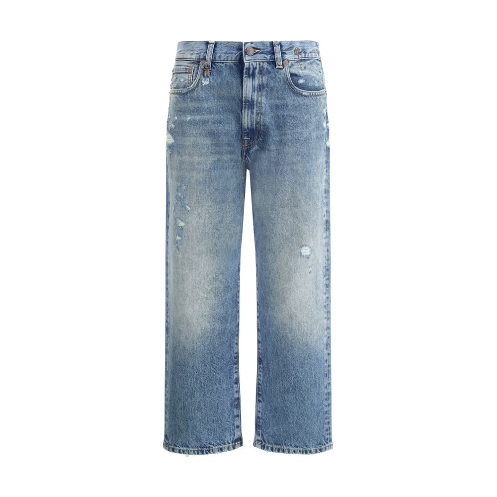 R13 Blue Cotton Boyfriend Jeans | Regal Royce