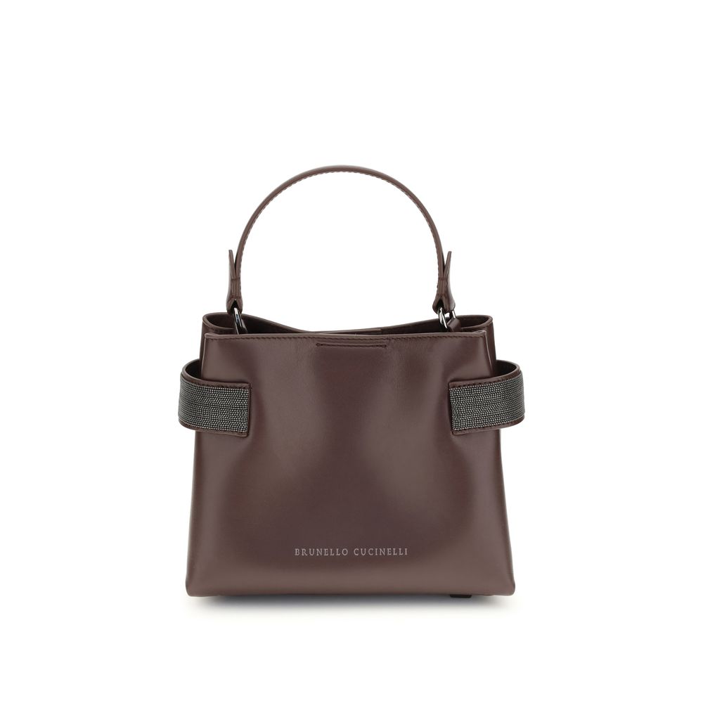 Brunello Cucinelli Bordeaux Leather Handbag | Regal Royce