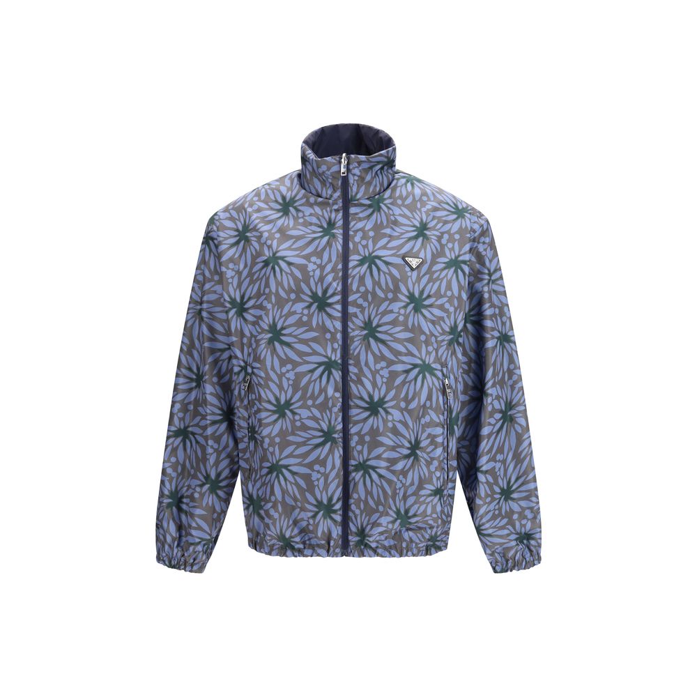 Prada Blue Recycled Polyamide Shell Jacket | Regal Royce