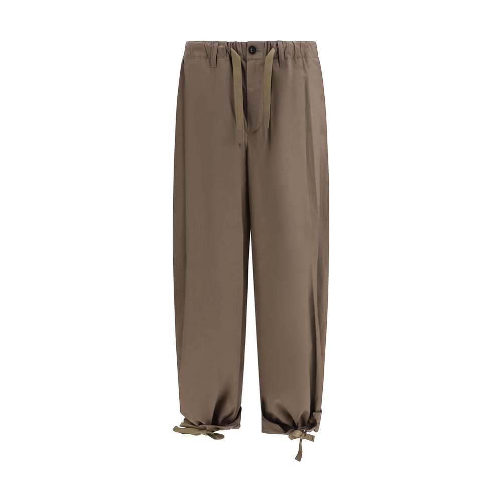 Sacai Brown Cotton Casual Pants | Regal Royce