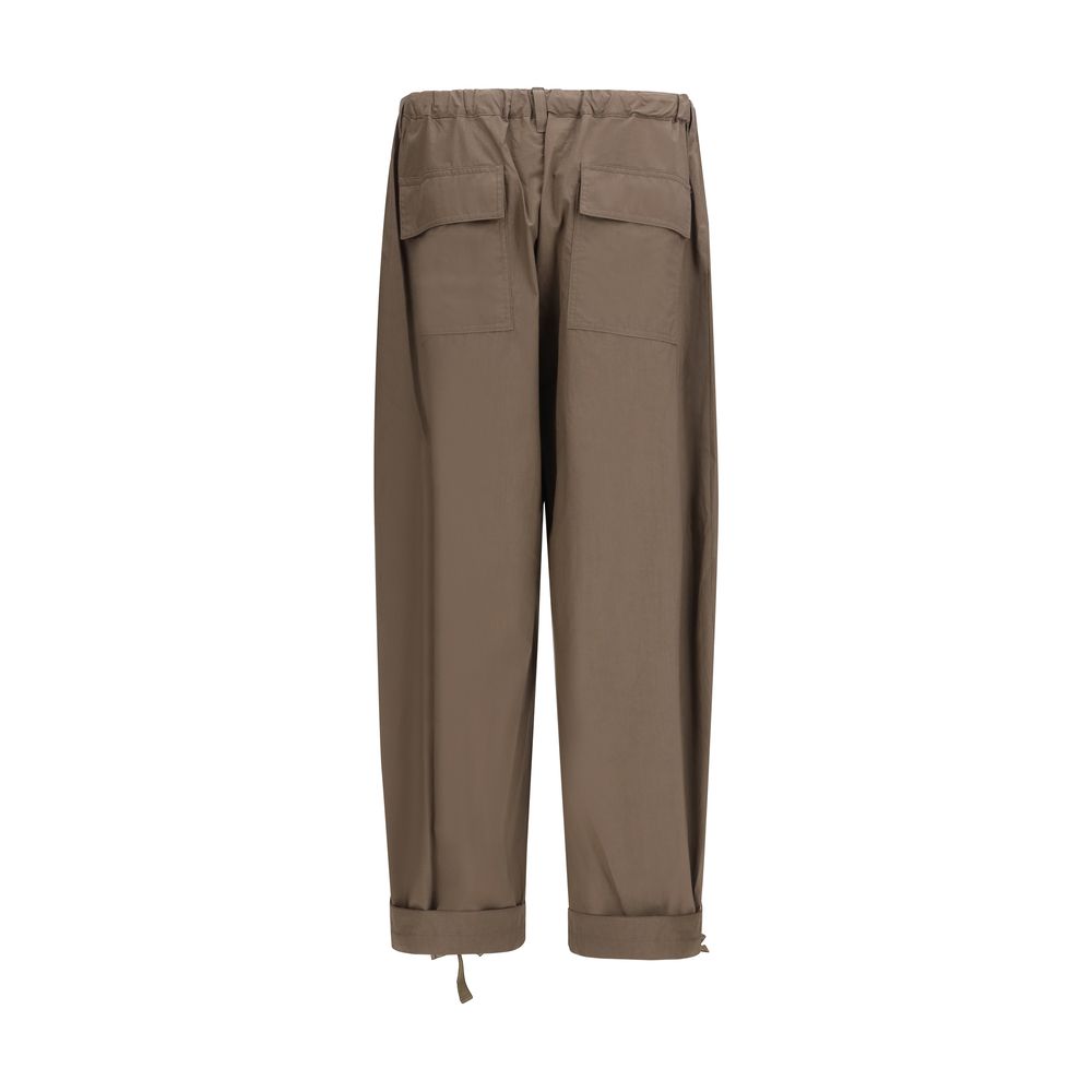 Sacai Brown Cotton Casual Pants | Regal Royce