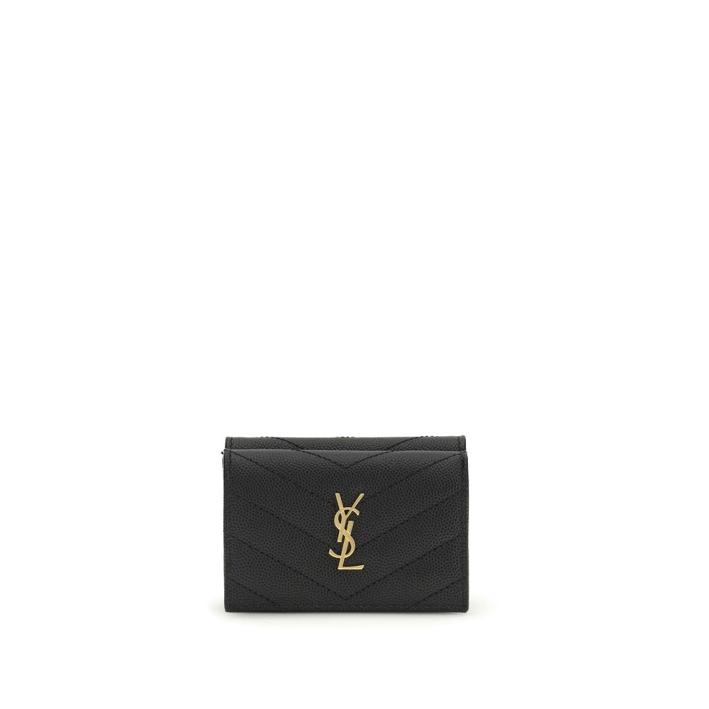 Saint Laurent Black Calf Leather Bos Taurus Wallet | Regal Royce