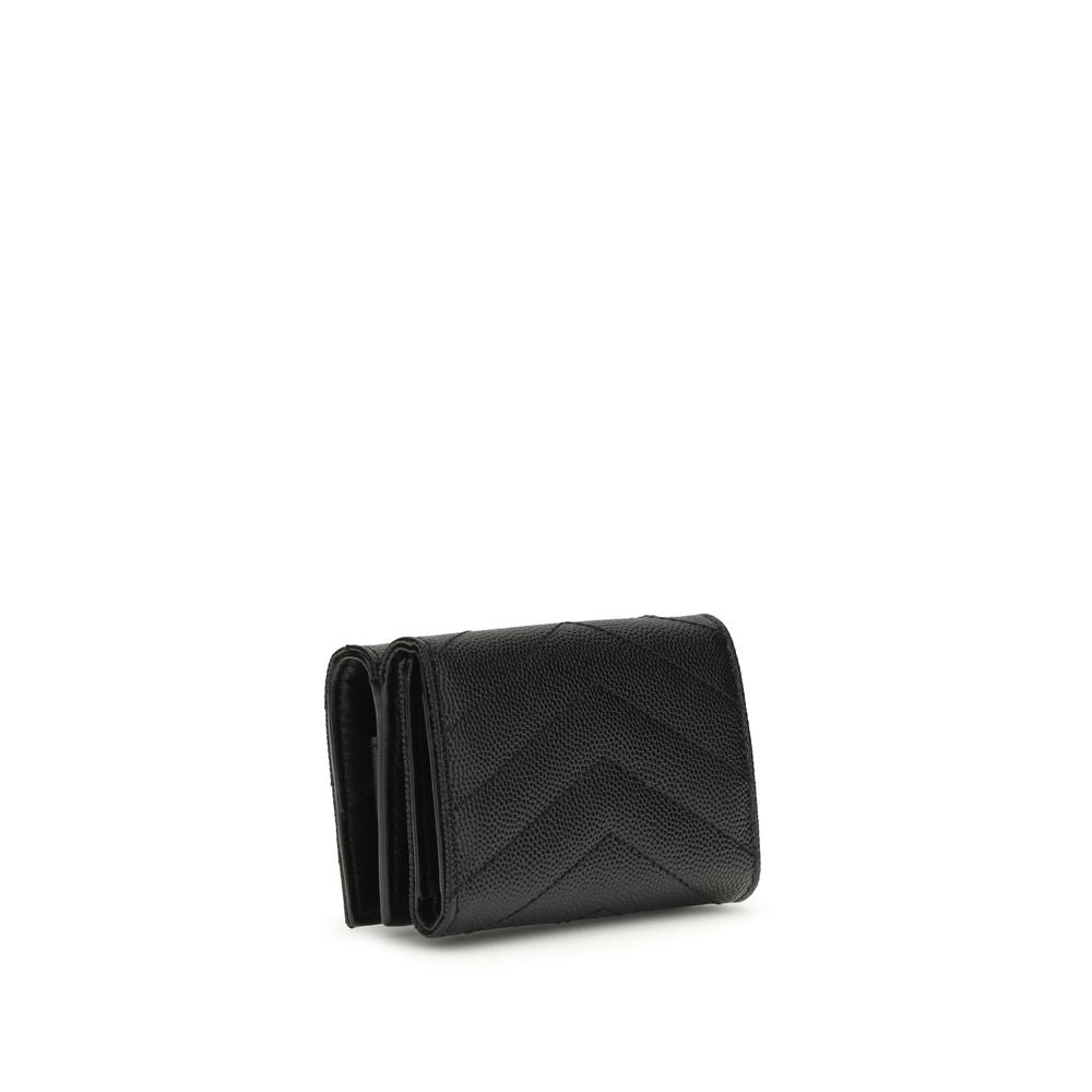 Saint Laurent Black Calf Leather Bos Taurus Wallet | Regal Royce