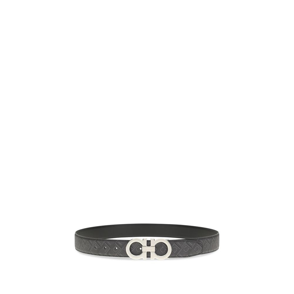 Ferragamo Black Calf Leather Bos Taurus Regular Belt | Regal Royce