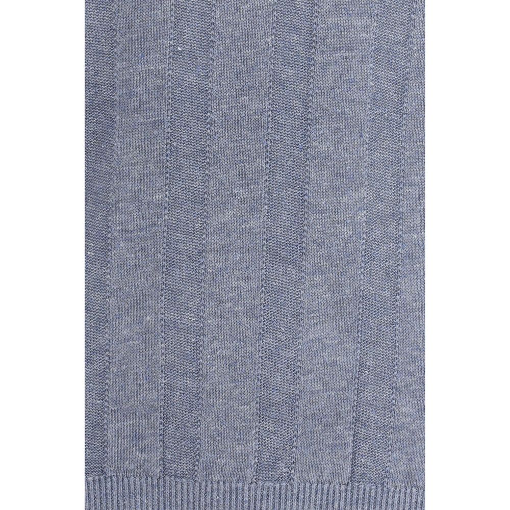 Brunello Cucinelli Blue Linen T-Shirt | Regal Royce