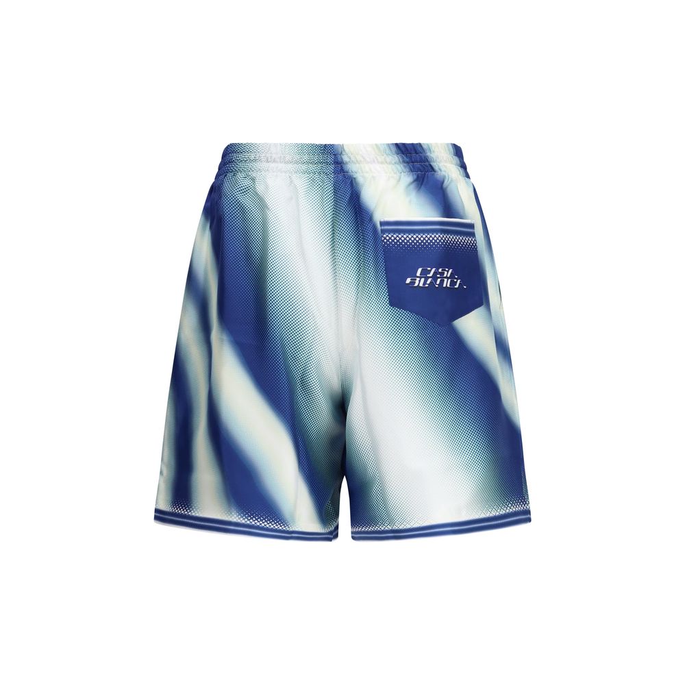 Casablanca Blue Silk Bermuda Shorts | Regal Royce
