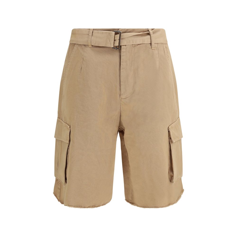 Laneus Beige Cotton Bermuda Shorts | Regal Royce