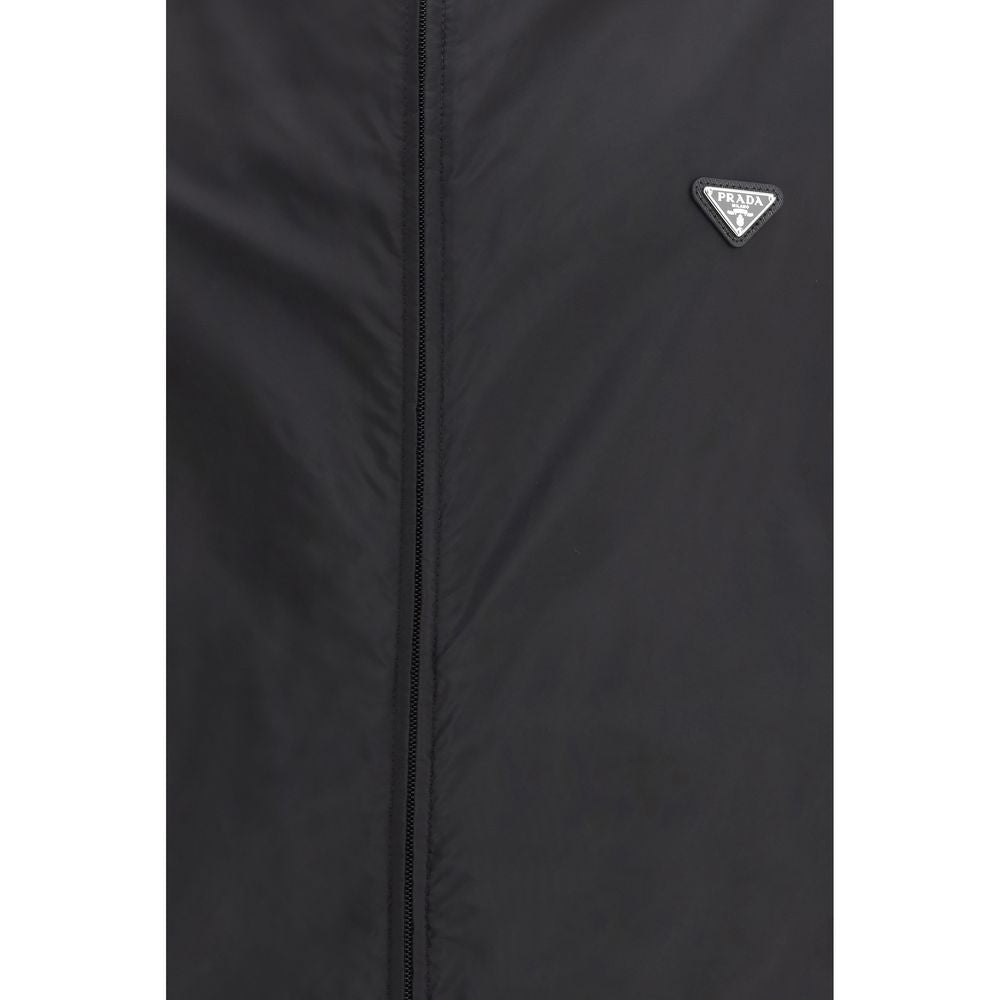 Prada Black Recycled Polyamide Shell Jacket | Regal Royce