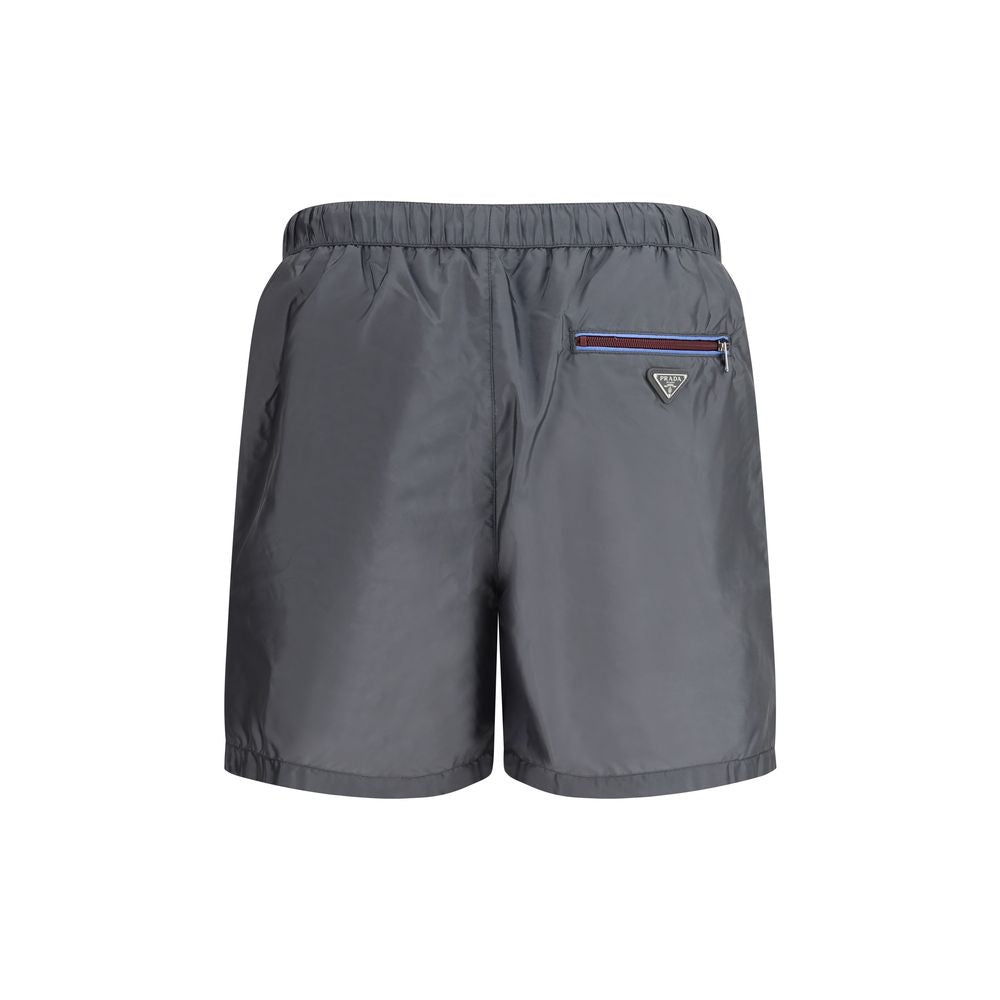 Prada Gray Recycled Polyamide Short And Mini Shorts | Regal Royce