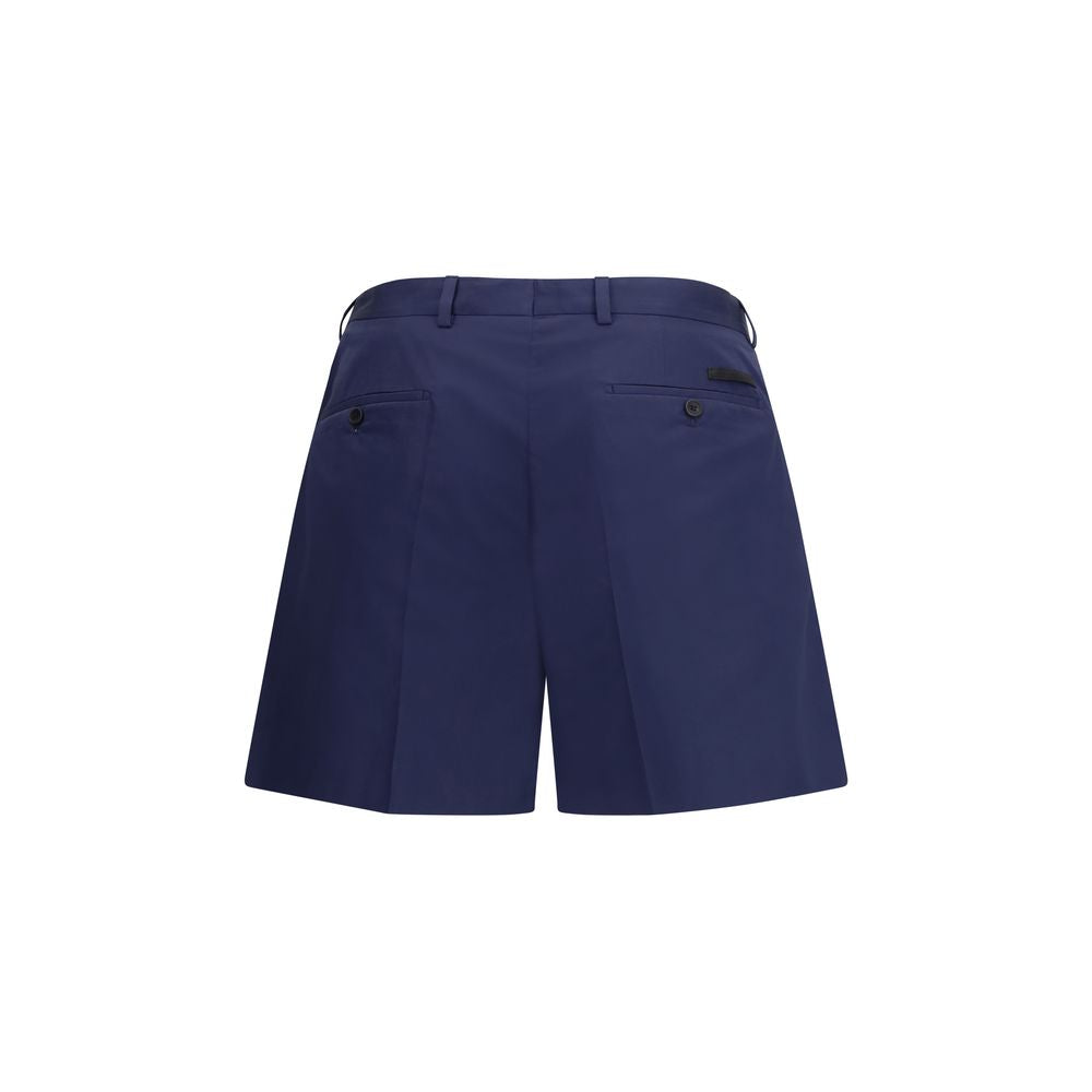 Prada Blue Cotton Bermuda Shorts | Regal Royce