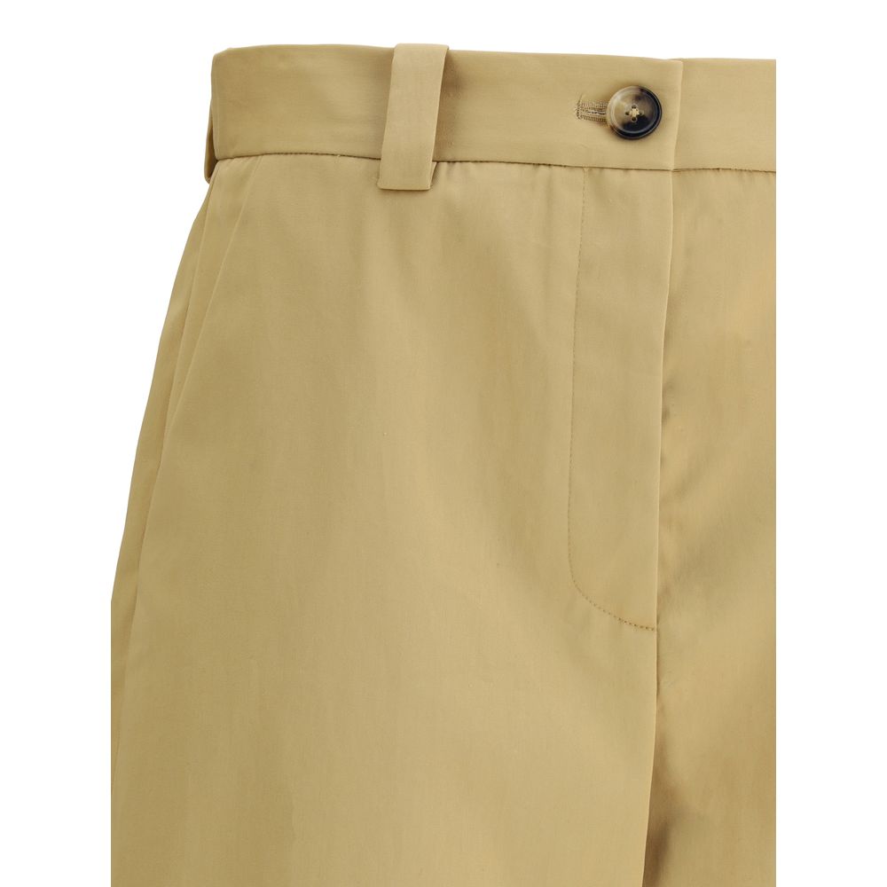 Khaite Beige Cotton Casual Pants | Regal Royce