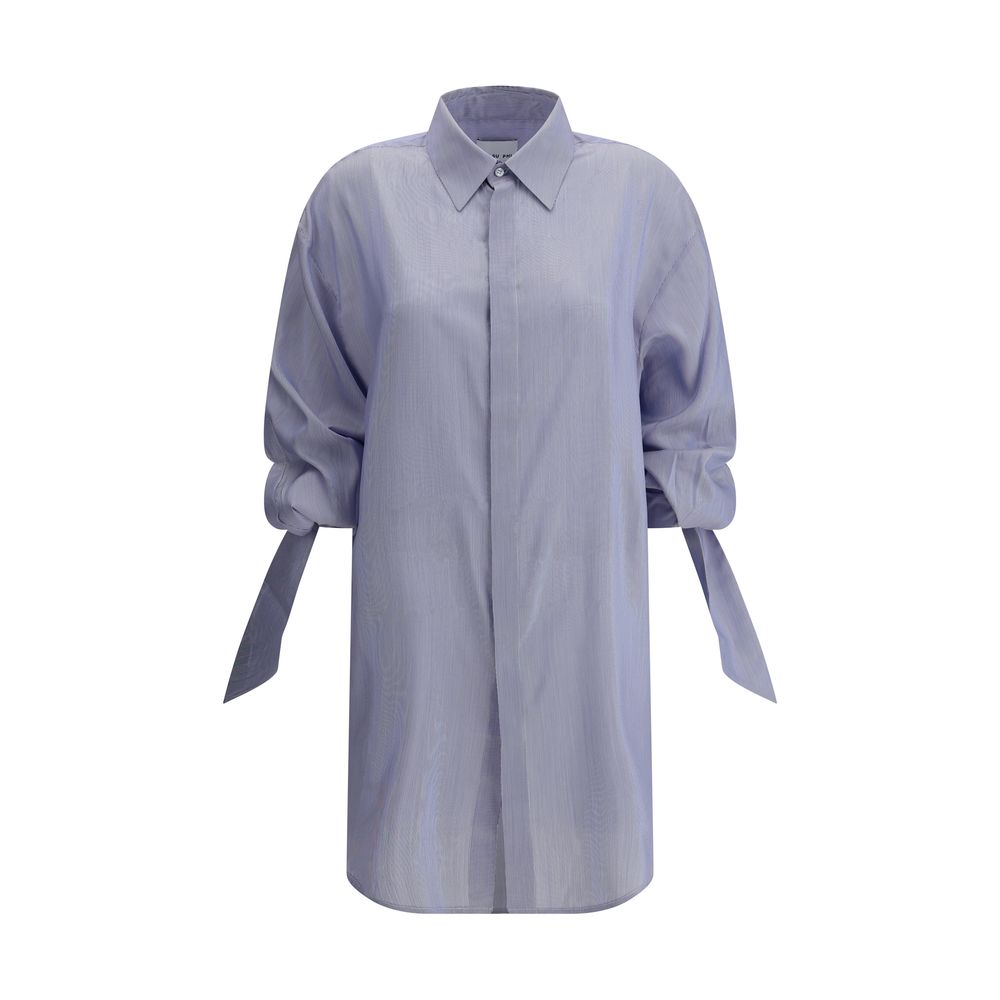 SA SU PHI Blue Silk Pattern Shirt | Regal Royce